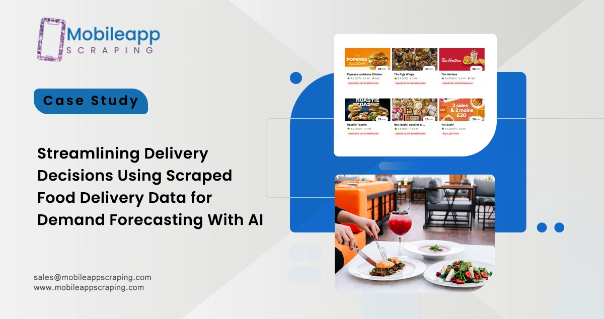 Using Scraped Food Delivery Data for Demand Forecasting
